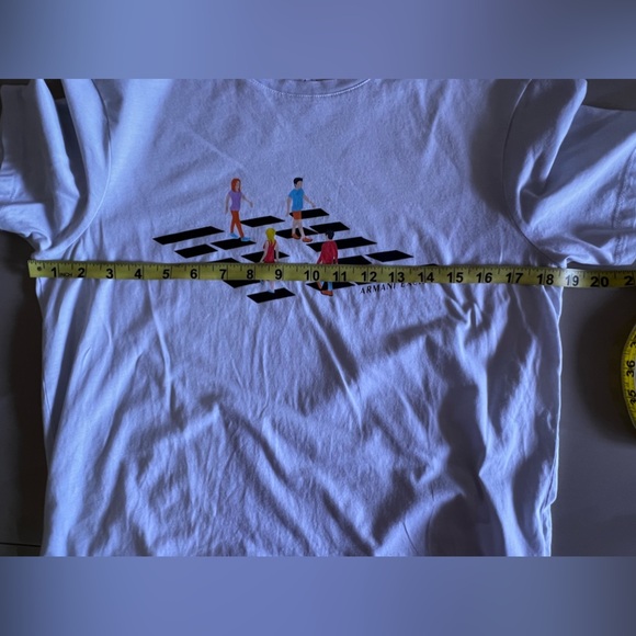 Armani Exchange white T- shirt size M cotton print - Picture 7 of 13